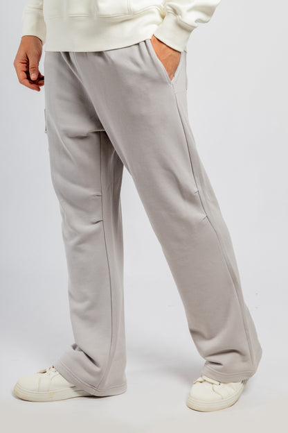 Light Grey Wide Leg Sweatpants