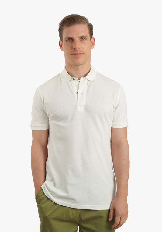 Two Buttons Off-White Classic Polo
