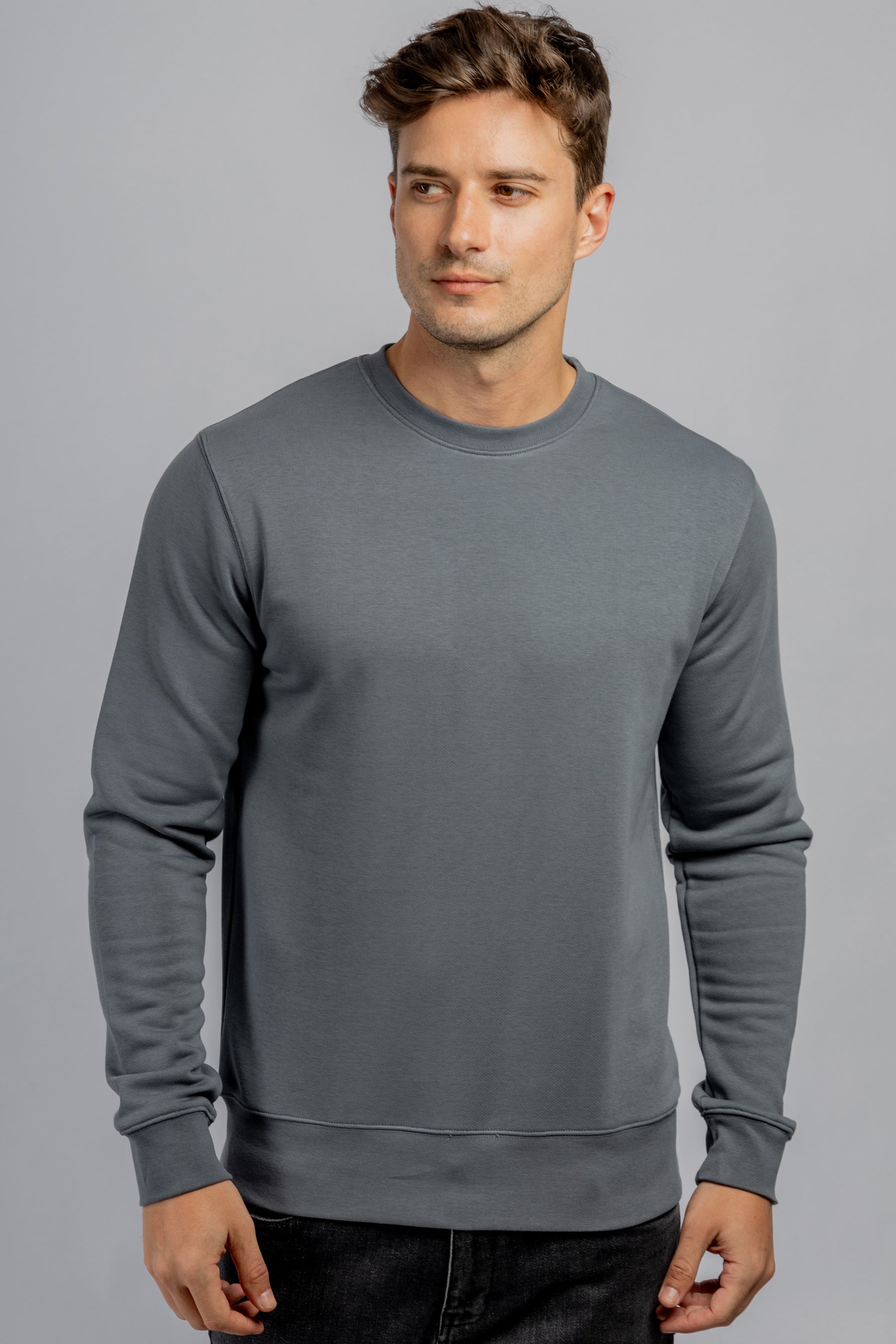 Iron crew neck cotton sweatshirt