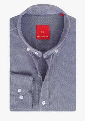 Eclipse Blue Jacquard Cotton Shirt