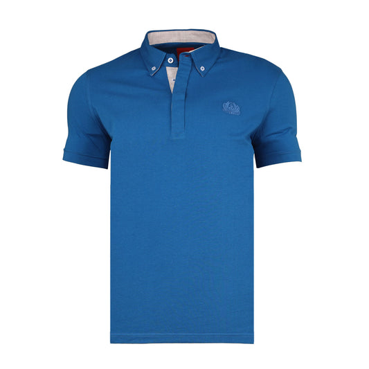 Royal Plain Embroidered Chest Logo Short Sleeves Polo Shirt