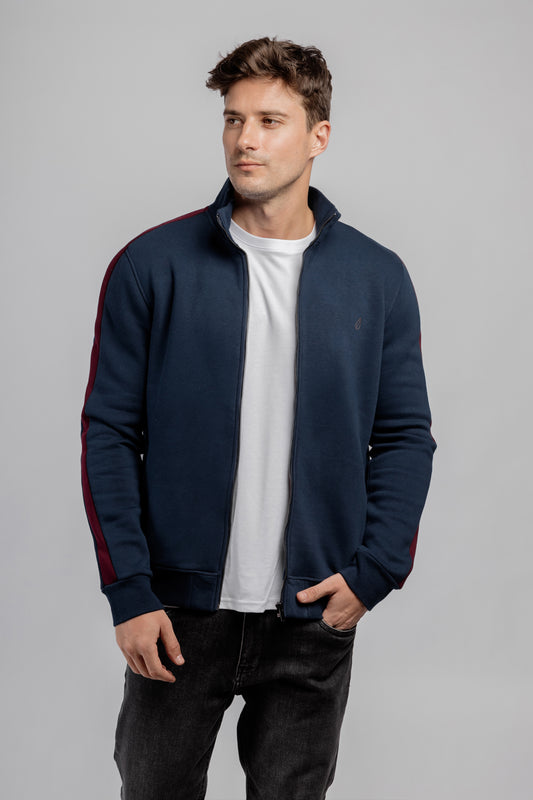 Navy Zipper Sweatshirt