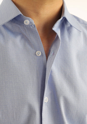 Blue Jacquard Classic Shirt