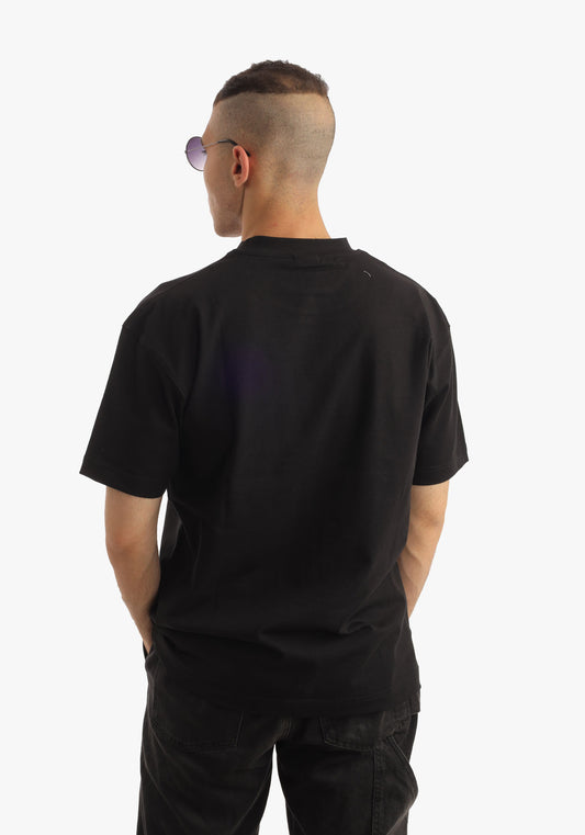 Black Peace Print Oversize T-shirt