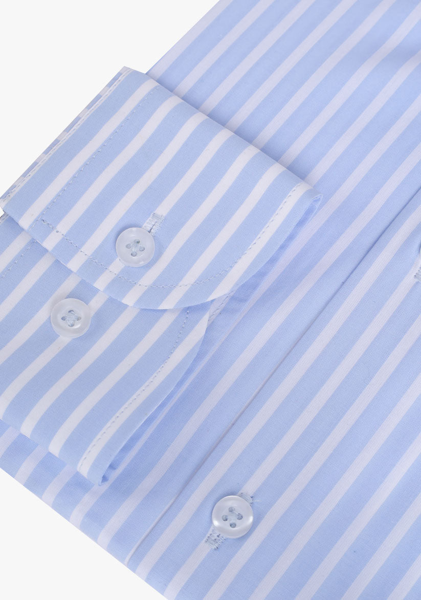 Baby Blue Striped Classic Shirt
