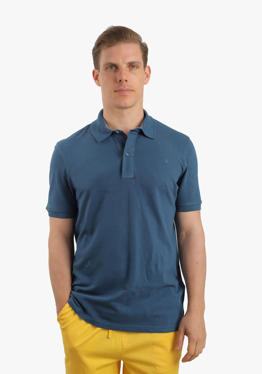 Two Buttons Royal Blue Classic Polo