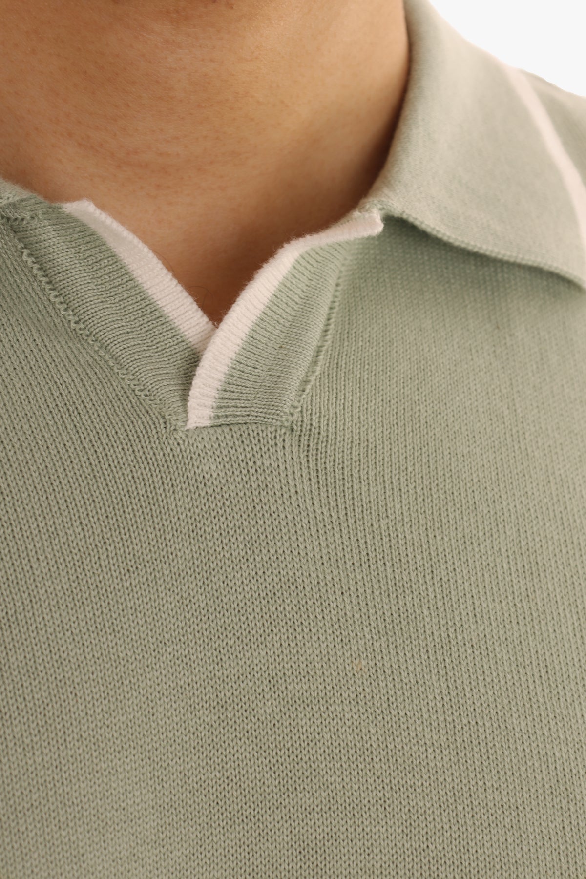 Mint Plain knitted Polo