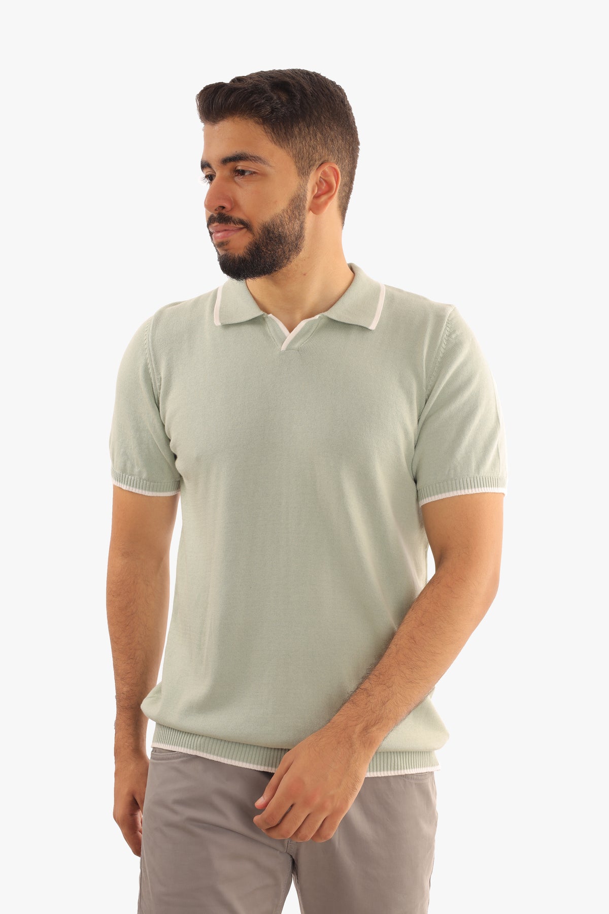 Mint Plain knitted Polo