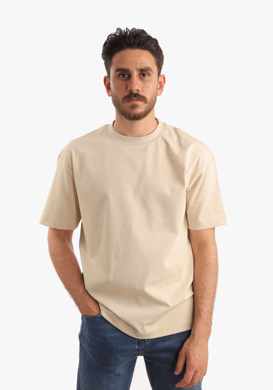 Biege Oversize Basic T-shirt