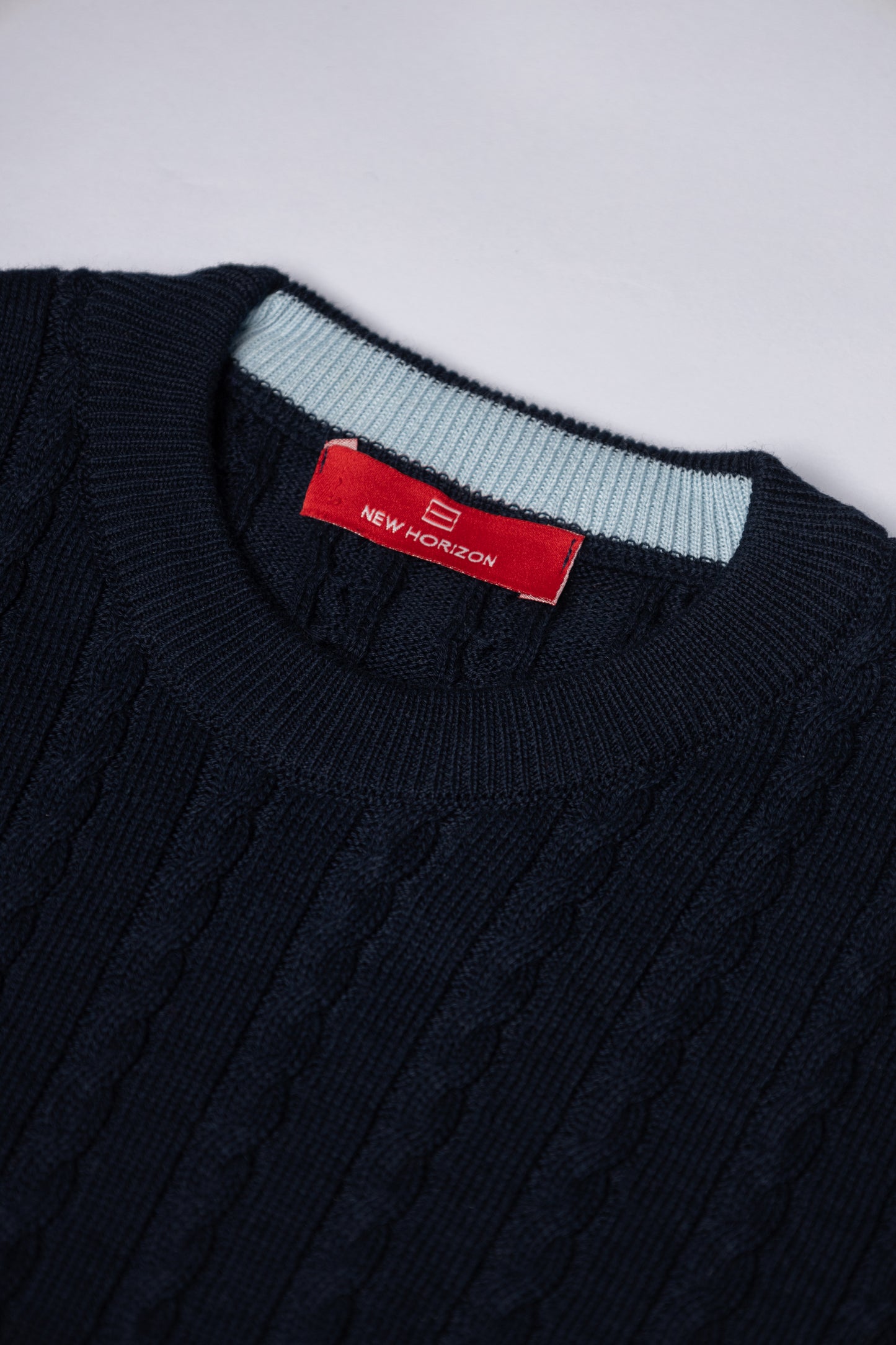 Dark Navy Cable Knit Pullover