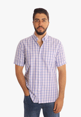 Checkered Short Sleeves Cotton Shirt