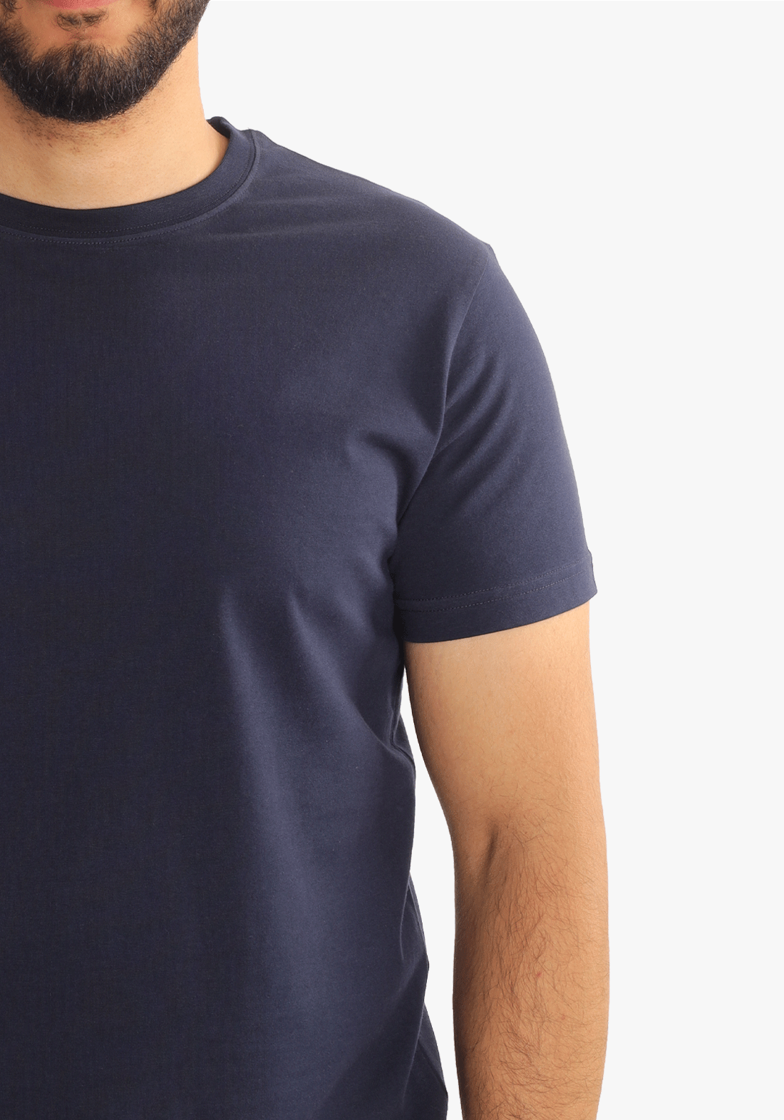 Navy Round Neck Basic T-Shirt