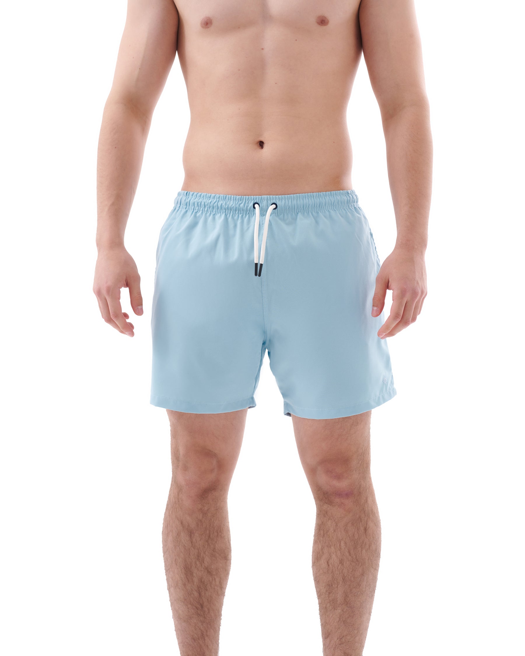 Baby Blue Solid Swimwear