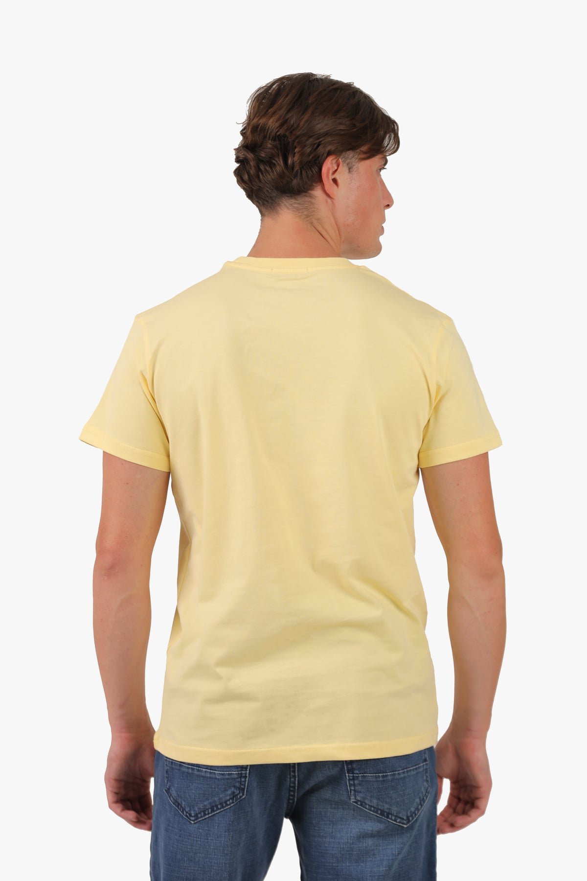 Yellow Round Neck Basic T-Shirt