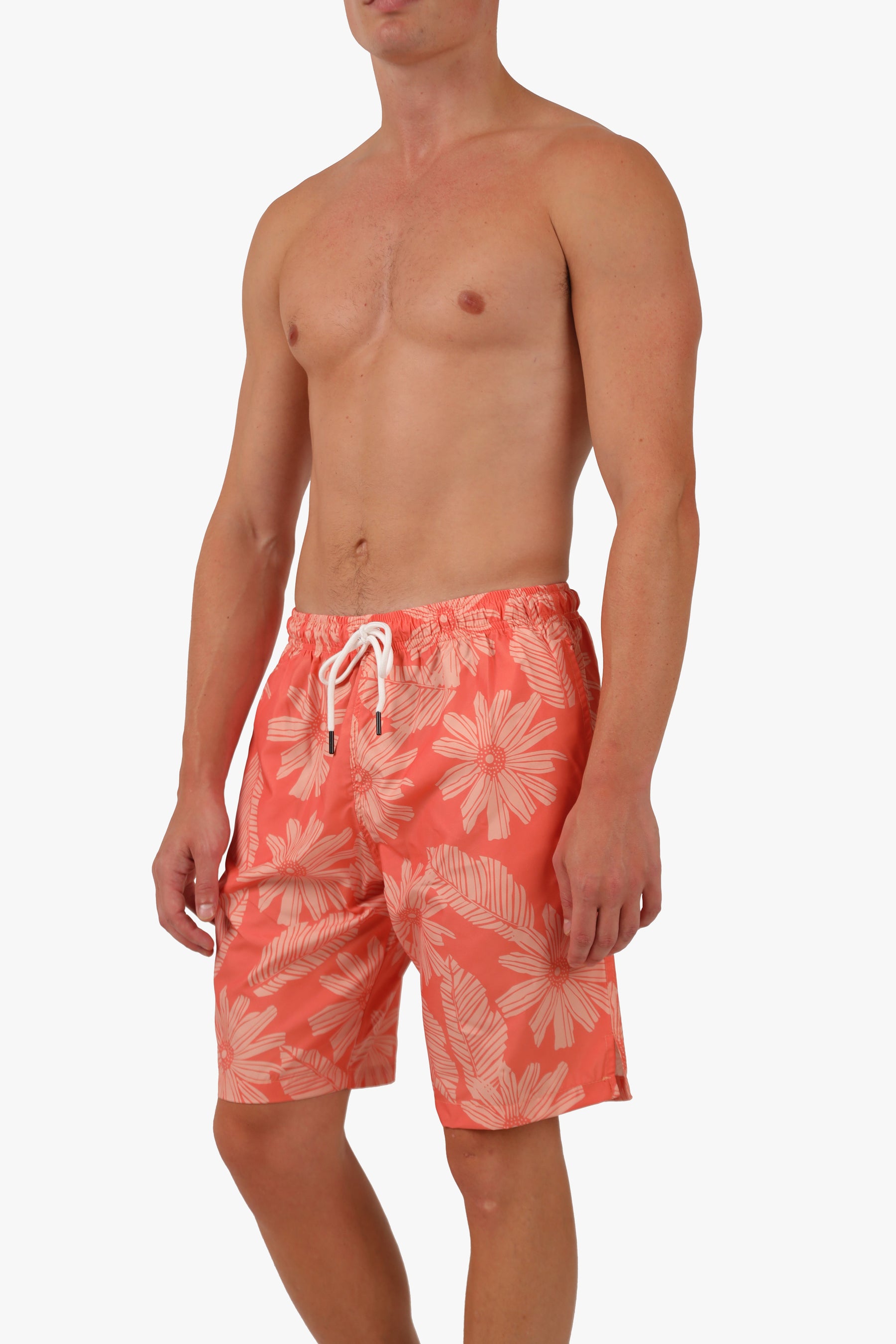 Orange Long Leg Printed Swimwear