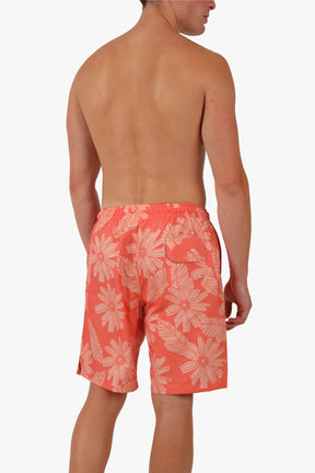 Orange Long Leg Printed Swimwear