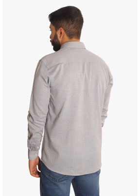 Gray Jacquard Cotton Shirt