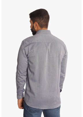 Eclipse Blue Jacquard Cotton Shirt