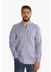 Blue Jacquard Cotton Shirt