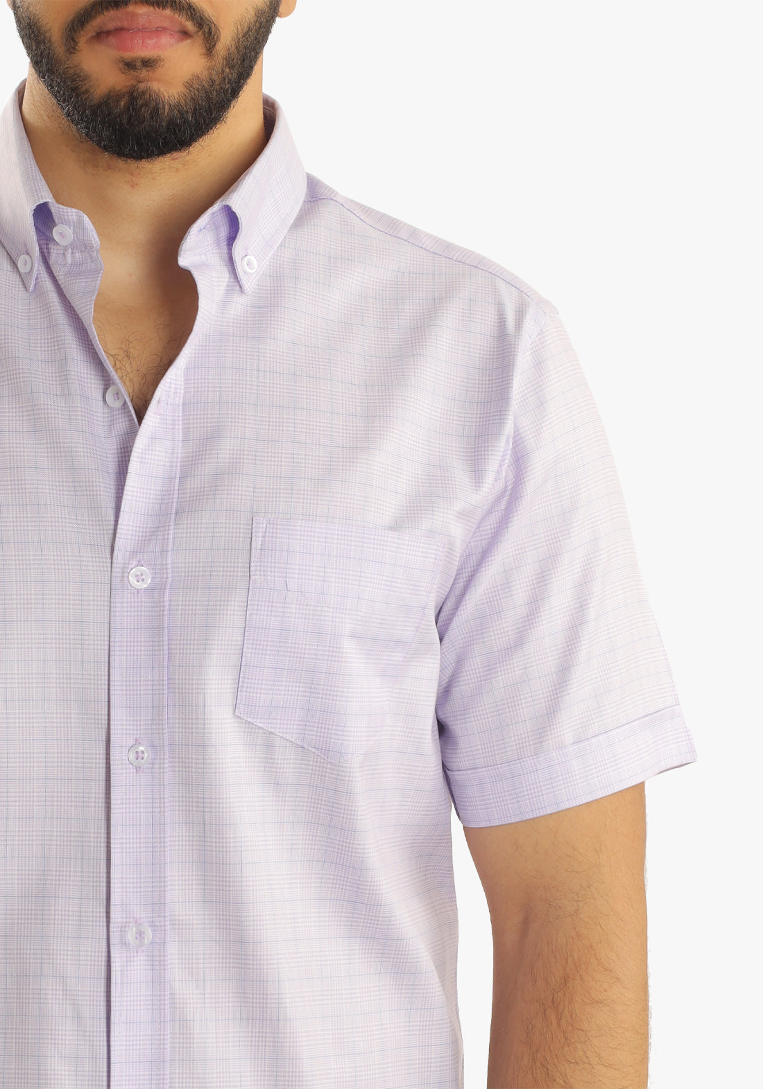 Checkered Short Sleeves Cotton Shirt