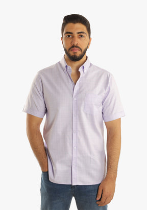 Checkered Short Sleeves Cotton Shirt