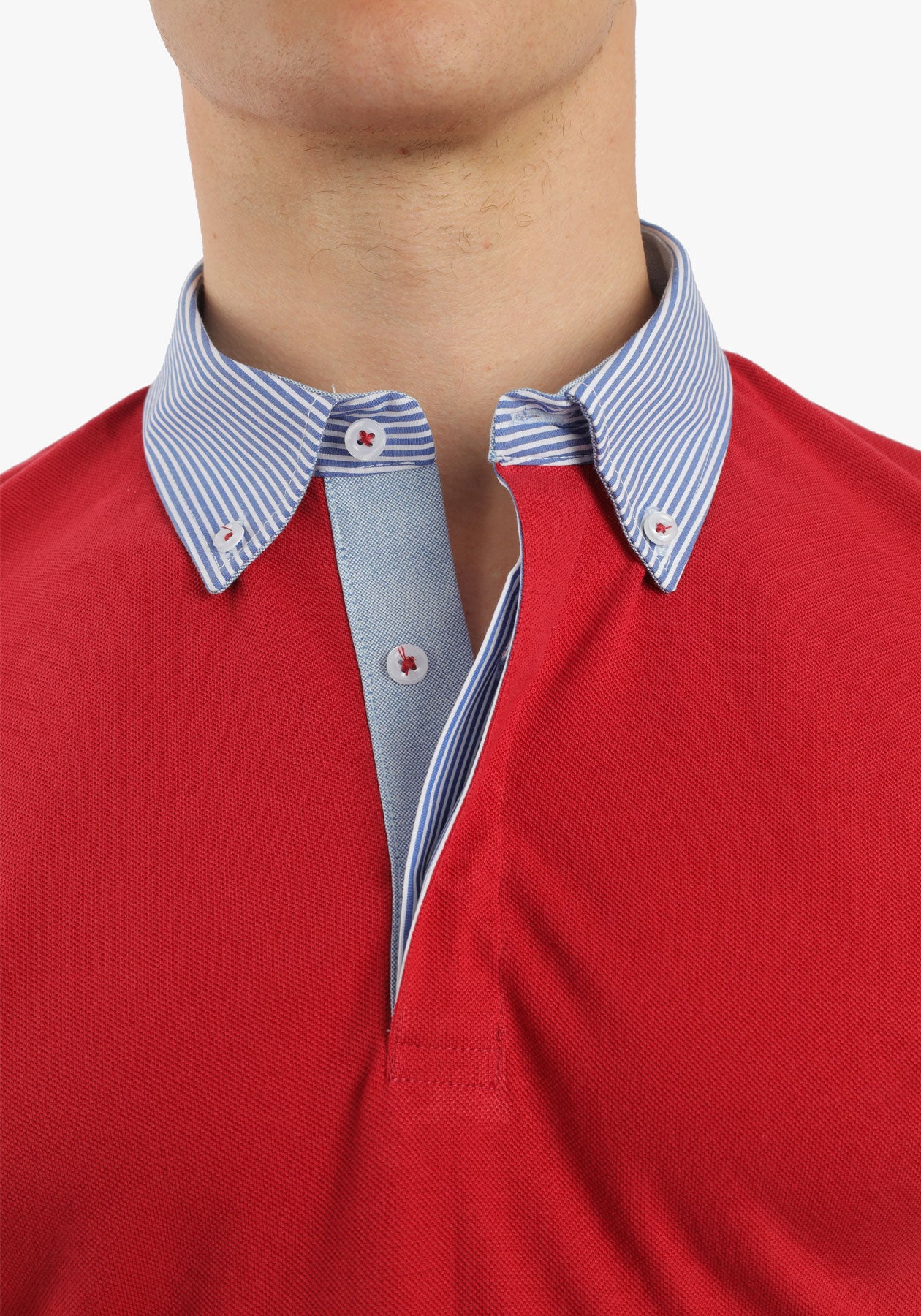 Burgundy Polo With Shirt Collar