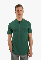 Olive Green Basic Plain Polo