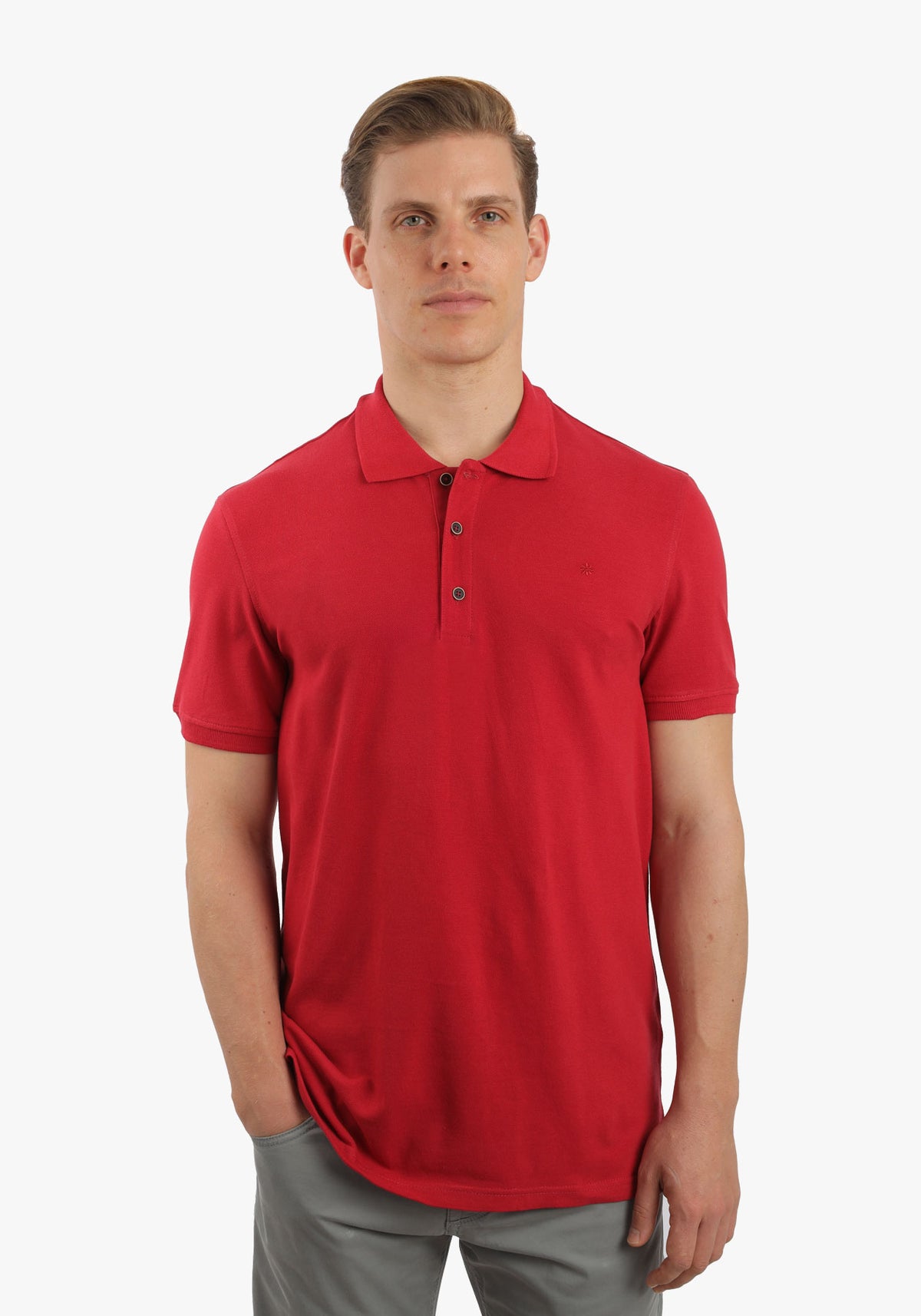 Burgundy Basic Plain Polo