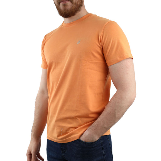 Orange basic cotton t-shirt
