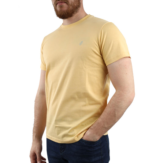 Yellow basic cotton t-shirt