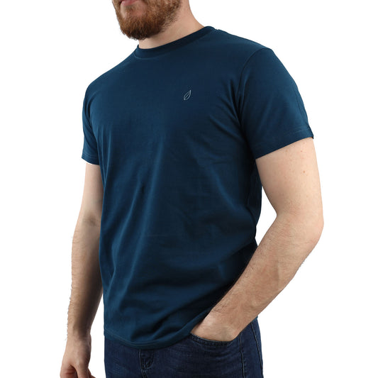 Navy basic cotton t-shirt
