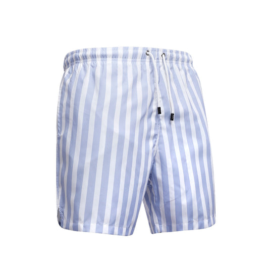 Light blue striped swimwear